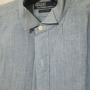 Chambray tuxedo shirt